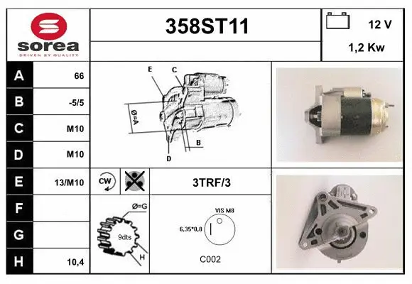 Démarreur STARTCAR 358ST11