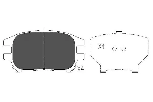 Kit de plaquettes de frein, frein à disque KAVO PARTS KBP-9092