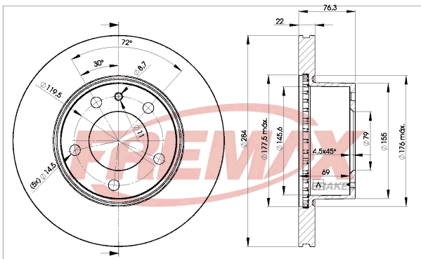 Disque de frein FREMAX BD-1656