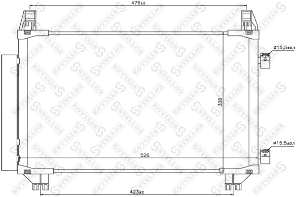 Condenseur, climatisation STELLOX 10-45159-SX