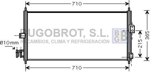 Condenseur, climatisation BUGOBROT 62-DN5311