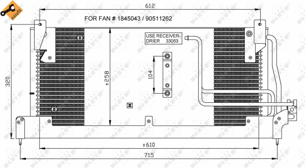Condenseur, climatisation NRF 35218