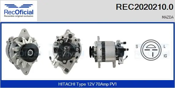 Alternateur RECOFICIAL REC2020210.0
