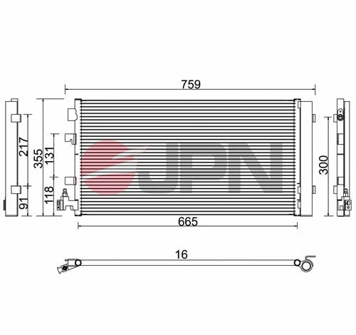 Condenseur, climatisation JPN 60C9127-JPN