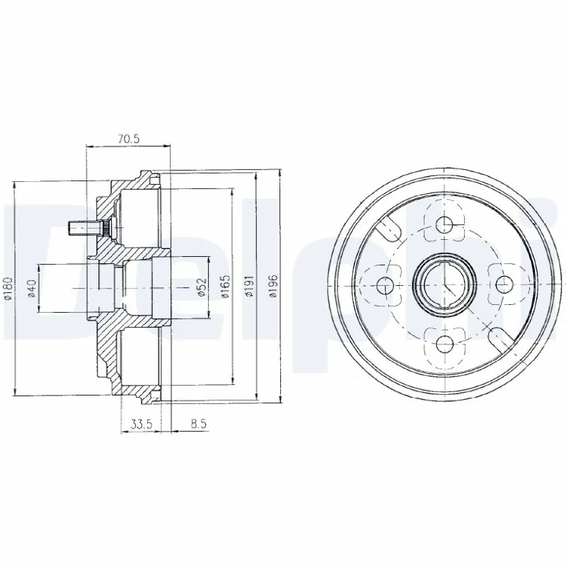 Tambour de frein DELPHI BF462