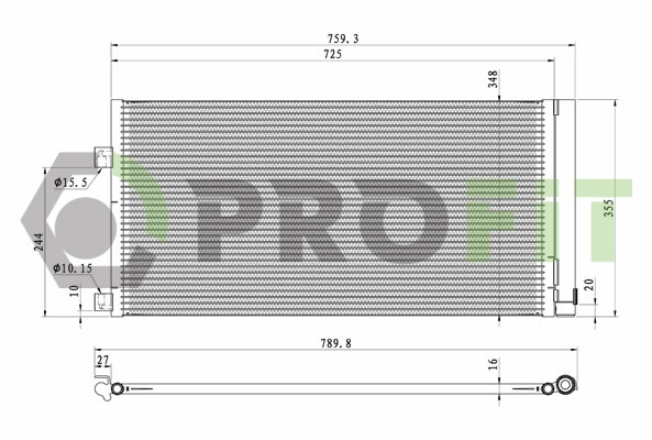 Condenseur, climatisation PROFIT 1770-0540