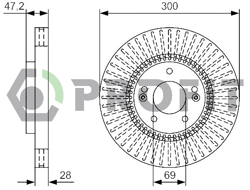 Disque de frein PROFIT 5010-1630
