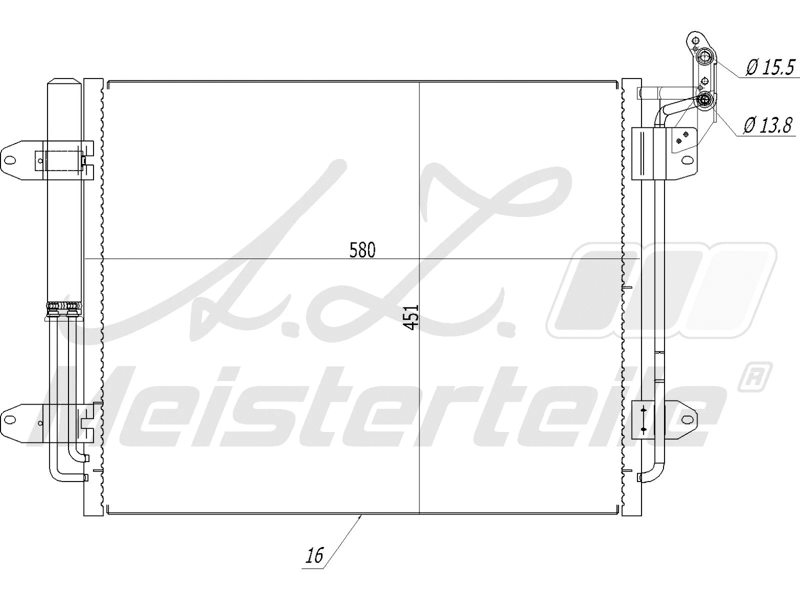 Condenseur, climatisation A.Z. Meisterteile AZMT-45-030-1065