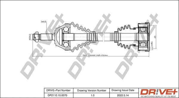 Arbre de transmission Dr!ve+ DP2110.10.0070
