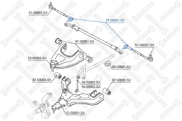 Rotule de barre de connexion STELLOX 51-50001-SX