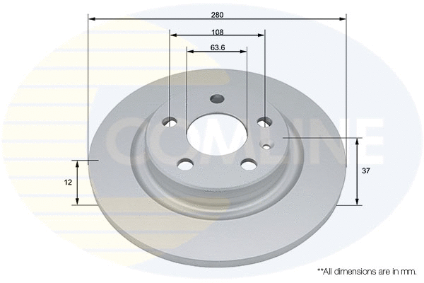 Disque de frein COMLINE ADC4062