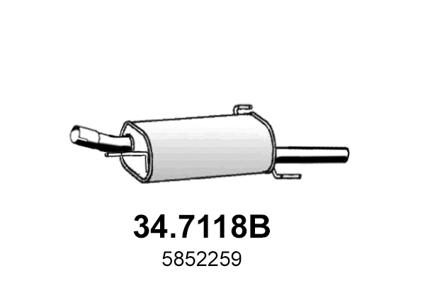 Silencieux arrière ASSO 34.7118B