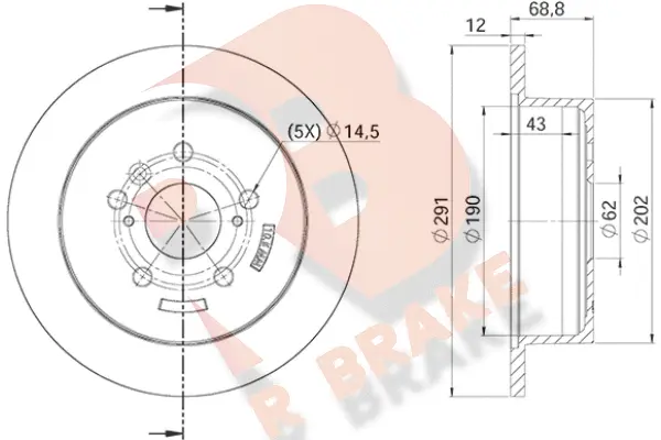 Disque de frein R BRAKE 78RBD24126