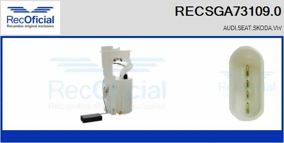 unité d'alimentation de carburant RECOFICIAL RECSGA73109.0