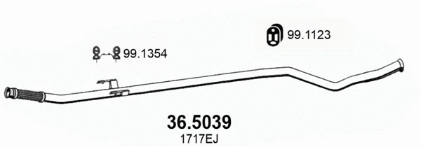 Tuyau d'échappement ASSO 36.5039