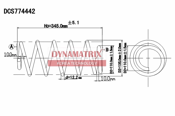 Ressort de suspension DYNAMATRIX DCS774442