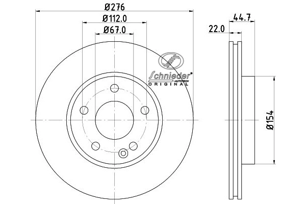 Disque de frein SCHNIEDER AUTOTECH BZS55.00039