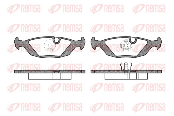 Kit de plaquettes de frein, frein à disque REMSA 0155.00