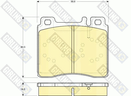 Kit de plaquettes de frein, frein à disque GIRLING 6101132