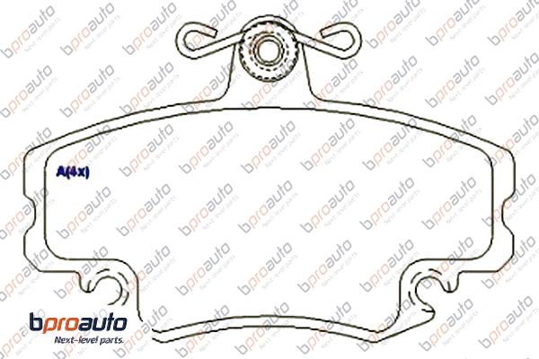 Kit de plaquettes de frein, frein à disque BPROAUTO 1BP30883AA