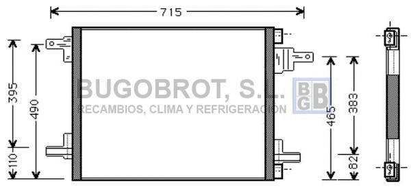 Condenseur, climatisation BUGOBROT 62-MS5345