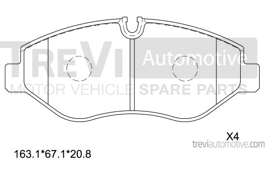 Kit de plaquettes de frein, frein à disque TREVI AUTOMOTIVE PF1656