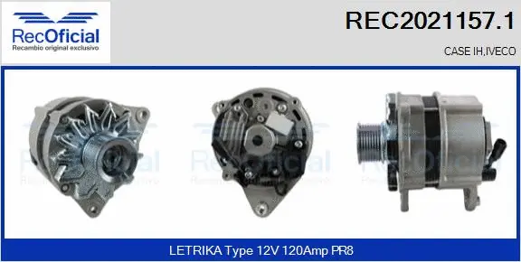 Alternateur RECOFICIAL REC2021157.1