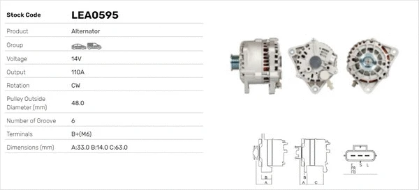 Alternateur LUSA LEA0595