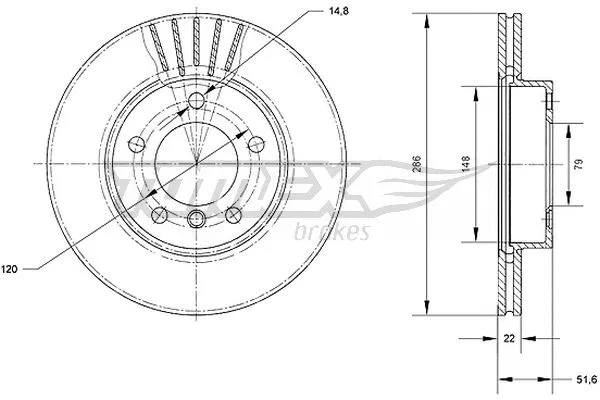 Disque de frein TOMEX Brakes TX 71-02