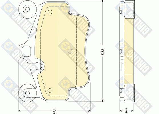 Kit de plaquettes de frein, frein à disque GIRLING 6118369