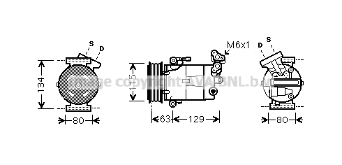 Compresseur, climatisation PRASCO RTK384