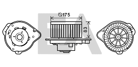 Moteur électrique, pulseur d'air habitacle EACLIMA 42A78001