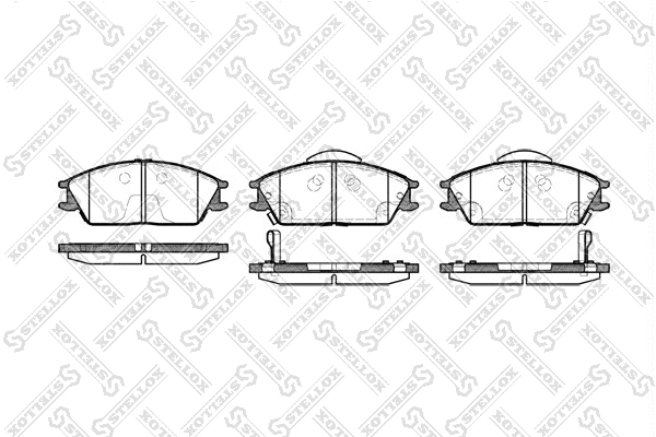 Kit de plaquettes de frein, frein à disque STELLOX 235 022B-SX