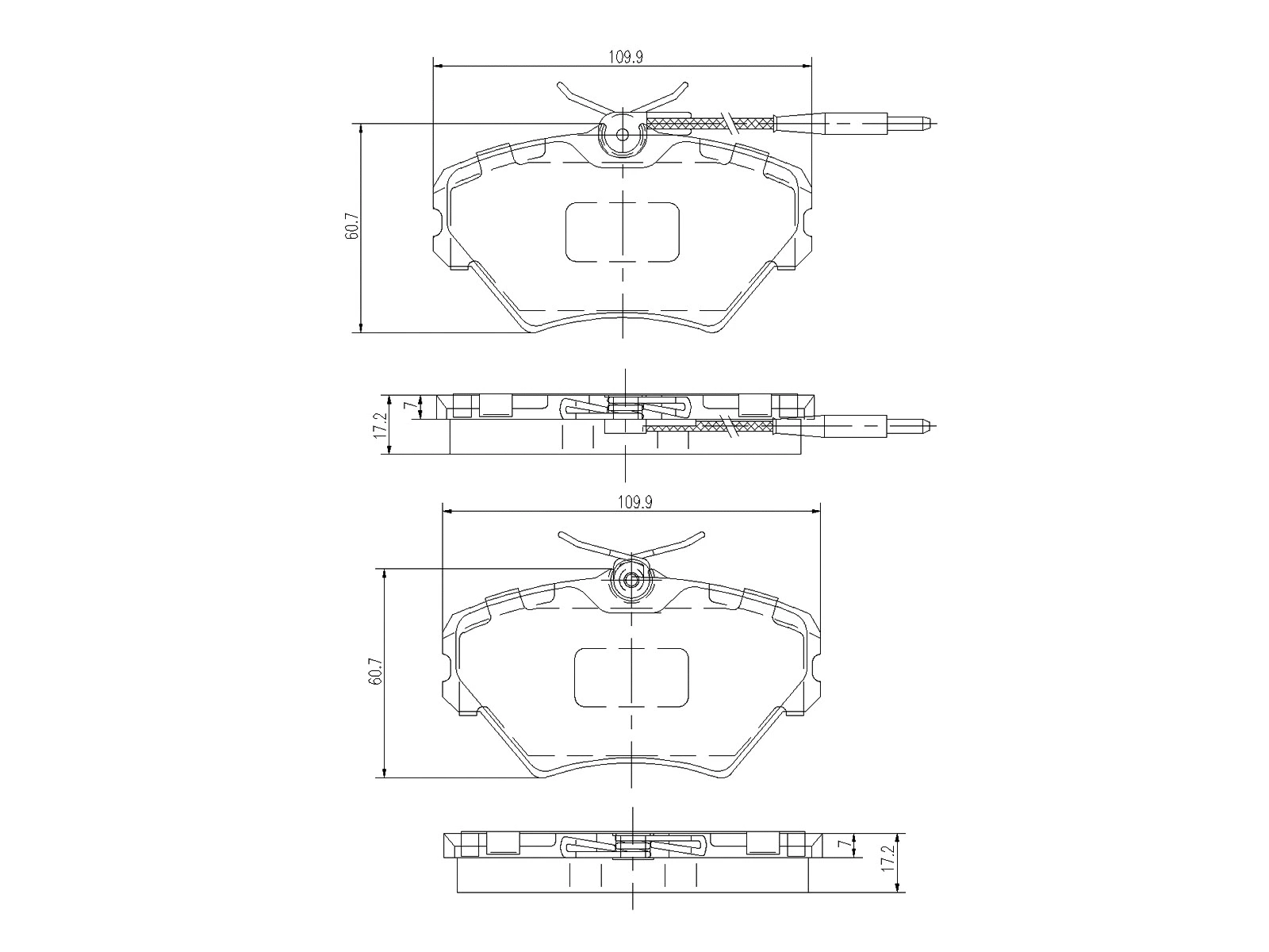 Kit de plaquettes de frein, frein à disque A.Z. Meisterteile AZMT-44-022-1428