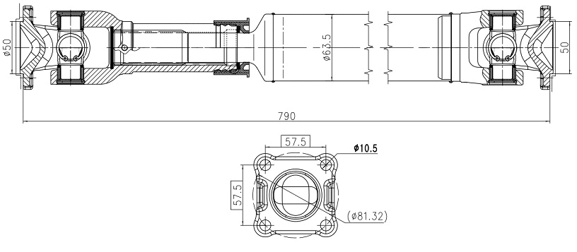 Arbre de transmission, entraînement essieux SERCORE 32141