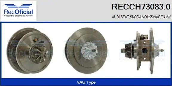 Groupe carter, turbocompresseur RECOFICIAL RECCH73083.0