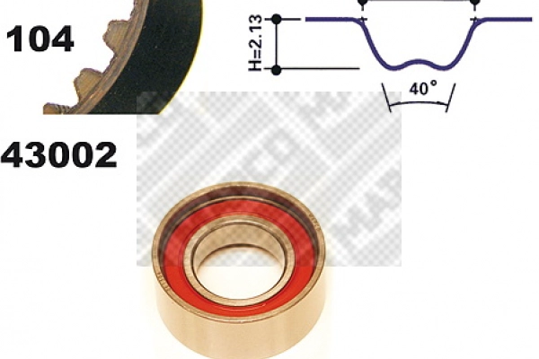 Kit de courroie crantée MAPCO 23002