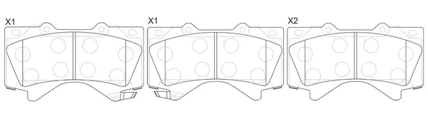 Kit de plaquettes de frein, frein à disque FIT FP1303