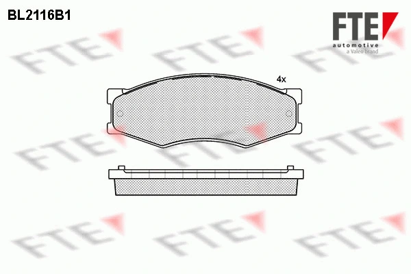 Kit de plaquettes de frein, frein à disque FTE 9010678