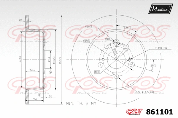 Disque de frein MAXTECH 861101