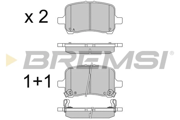 Kit de plaquettes de frein, frein à disque BREMSI BP3566