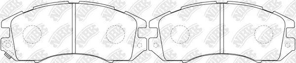 Kit de plaquettes de frein, frein à disque NiBK PN7248