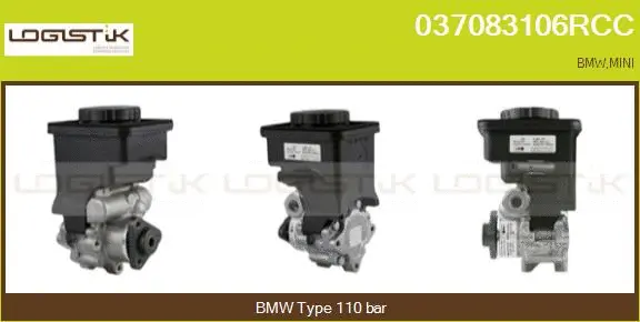 Pompe hydraulique, direction LGK 037083106RCC
