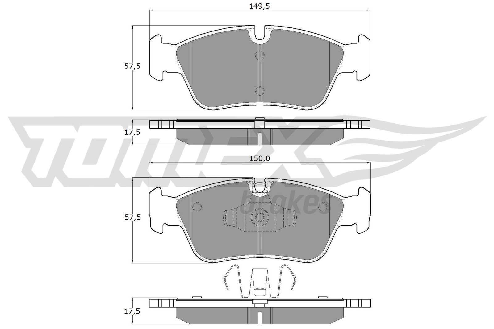 Kit de plaquettes de frein, frein à disque TOMEX Brakes TX 14-35