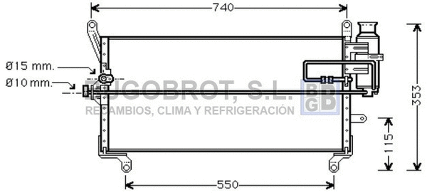 Condenseur, climatisation BUGOBROT 62-FT5169