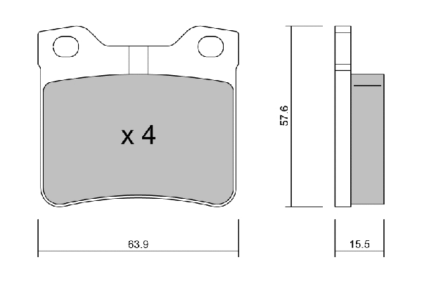 Kit de plaquettes de frein, frein à disque AISIN BPPE-2008
