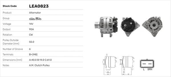 Alternateur LUSA LEA0823