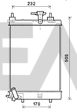 Radiateur, refroidissement du moteur EACLIMA 31R19044