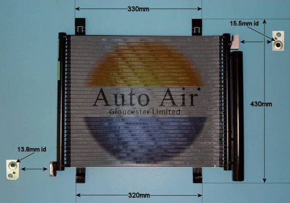 Condenseur, climatisation AUTO AIR GLOUCESTER 16-9978