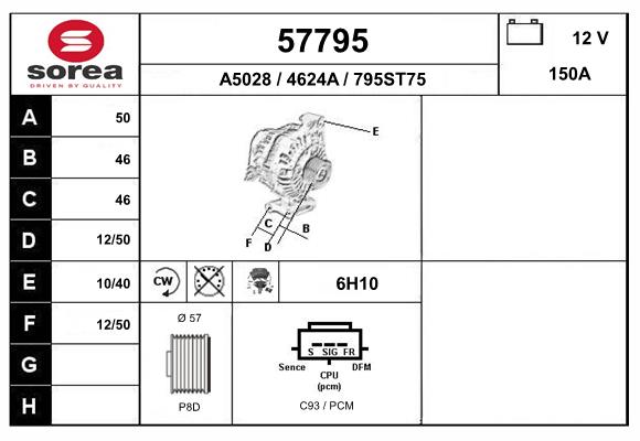Alternateur EAI 57795